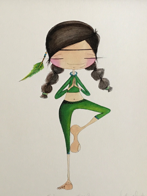 Tree Pose Illustration by Catherine Constance